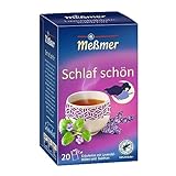 Meßmer SCHLAF SCHÖN, Lavendelblüte - Baldrian, 20 Teebeutel, Vegan,...