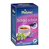 Meßmer SCHLAF SCHÖN, Lavendelblüte - Baldrian, 20 Teebeutel, Vegan,...