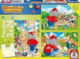 Im Zoo. Puzzle 3 x 24 Teile: Kinderpuzzle Benjamin Blümchen