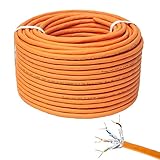 PremiumX 100m CAT 7 Netzwerkkabel Simplex LAN-Kabel Ethernet Datenkabel...