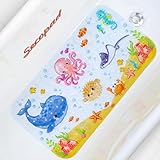 Secopad Baby Badewannenmatte für Badewanne, 70x38 cm rutschfeste Cartoon...
