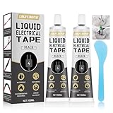 LIKFCBOND Flüssiger Isolierkleber, 2 Stück 50ML Schwarz Flüssiggummi,...