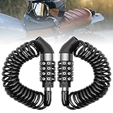 Ainiv 2 Stück Helmschloss 150cm, Zahlenschloss aus Zinklegierung und PVC,...