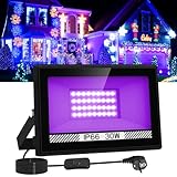 LED Schwarzlicht Strahler, T-SUNUS 30W LED Strahler UV Party mit Stecker...