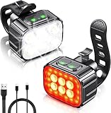 2 Stück Fahrradlicht, Hohe Lumen Super Helles Fahrradlicht, 4+6 Modi...