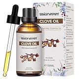 Migcaput Ätherisches Öl Nelkenöl 100ml, 100% Naturrein Gewürznelkenöl...