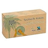 FAIR ZONE Spülseife Kokos 450 Gramm Block - handgemachte Naturseife festes...