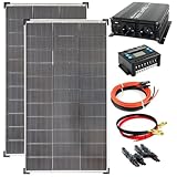 SOLARTRONICS Komplettset 2x 120 Watt Solarmodul 1000 Watt Wandler...