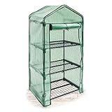 Relaxdays Foliengewächshaus Balkon 125 x 70 x 50 cm HxBxT, 3 Regale...