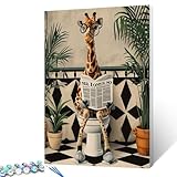 Tucocoo Malen nach Zahlen für Erwachsene, Motiv: niedliche Giraffe auf...