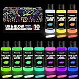 Fantastory Leuchtfarben Nachtleuchtend Farben 10x60ml, wasserfeste...