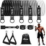 Fitnessbänder Set, 150lbs Resistance Bands 5 Verschiedene Stärken,...