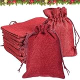 XINOUKJ 24 Jutesäckchen in 2 Größen (13x17 cm + 10x14 cm) mit Kordelzug...