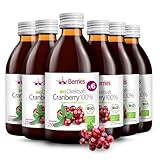 BIO Cranberrysaft 6er Pack (6x250ml) - BIO purer Cranberry-Direktsaft -...