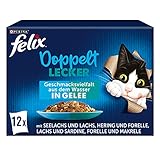 FELIX So gut wie es aussieht Doppelt Lecker Katzenfutter nass in Gelee,...
