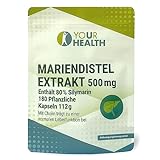 MARIENDISTEL EXTRAKT 500 mg; 180 Kapseln, enthält 80% Silymarin in...