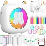 ZZXLOPEZ Mini Drucker, Mobiler Fotodrucker, Tragbarer Mini Fotodrucker,...