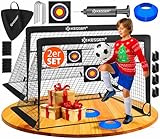 KESSER® Fussballtor 2er Set | Tolles Fußball Geschenk für Kinder, Indoor...