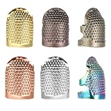CYXZMYA 6 Stück Fingerhut Einstellbare Fingerhut Nähen,Sewing Thimble...