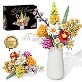 Blumen Bausteine Set für Erwachsene, 1070 Stück Blumenstrauß,...