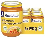 Bebivita Menüs ab 5. Monat Makkaroni mit Tomatensauce und Gemüse, 190g...