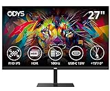 ODYS i27 Monitor - 27-Zoll-Bildschirm im rahmenlosen Design, Full HD, 100...