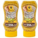 Rabeko Zero Sauce -Honig-Senf, 2 x 350ml ohne Zucker & wenig Fett - gesunde...