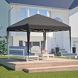 Pavillon 3x3m Pop-up, höhenverstellbar Faltpavillon Gartenpavillon mit 4...