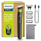 PHILIPS OneBlade 360 Face - elektrischer Rasierer & Trimmer, 2x 360...