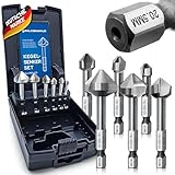 Falkenwald Kegelsenker Set aus HSS-CO Stahl [6-teilig inkl....
