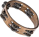 Meinl Percussion Compact Wood Tambourine - 2-reihiges Tamburin -...