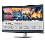 Dell S3221QSA 31.5 Zoll 4K UHD (3840x2160) 1800R Curved Monitor, 60Hz, VA,...