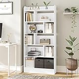 Hzuaneri Bücherschrank, Bücherregal, mit 6 Fächern, Aufbewahrungsregal,...