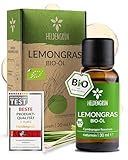 Heldengrün® BIO Lemongras Öl [100% NATURREIN] Erfrischend & Anregend -...