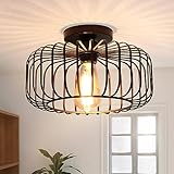 FRIDEKO HOME Deckenleuchte Schwarz,Modern Deckenlampe aus Metall...