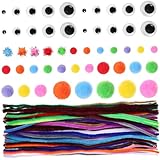 FIXOSHEE Flauschiger Chenille pfeifenreiniger Bastelset Flexible Biegsame...