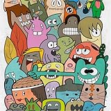 TADESSI Fototapete Comic M1–No.11712 Fototapete Bunt Grün Rosa Blau Gelb...