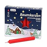 JEKA - Ebersbacher Kerzen Baumkerzen rot Ø13 x H 105 mm