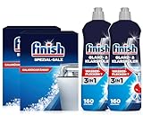 Finish Spülmaschinenpflege SET, 2 x 800 ml Klarspüler & 2 x 1,2 Kg...
