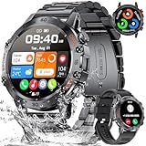 LIGE Smartwatch Herren mit Telefonfunktion, 100+ Sportmodi Outdoor Militär...