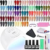 JODSONE Gel Nagellack Set mit U V Licht 36 PCS Klassisch Schwarz und Weiß...