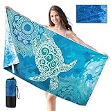 Joyoldelf Strandtuch Mikrofaser Handtuch Badetuch - 180x90 cm Strandtücher...