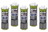 5x 1000 ml Petec UBS Wax Unterbodenschutz auf Wachsbasis Saugdose...