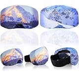 LUYANFX 2er Set Skibrille Schutzhülle, Mikrofaser Goggle Cover für Ski &...