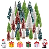 BXYIIGRU 41 Stück Mini Weihnachtsbaum Künstlicher Klein Tannenbaum Grün...