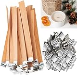 CZ Store®- Kerzendochte X30 |+30 Eisenständer| holzdochte für Kerzen 13...