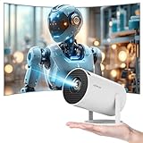 HIPPUS Mini Beamer 4K Projektor, Android Heimkino Projector Full HD 1080P,...
