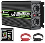 NOVOPAL 1500W KFZ Reiner Sinus Spannungswandler-Auto Wechselrichter 12v auf...