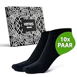 Sneaker Socken Herren 10xPaar 39-42 schwarz 10x Paar 95% Baumwolle 5%...