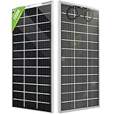 ECO-WORTHY Bifacial Solarpanel 195W 18V, Monokristallin Solarmodul für 12V...